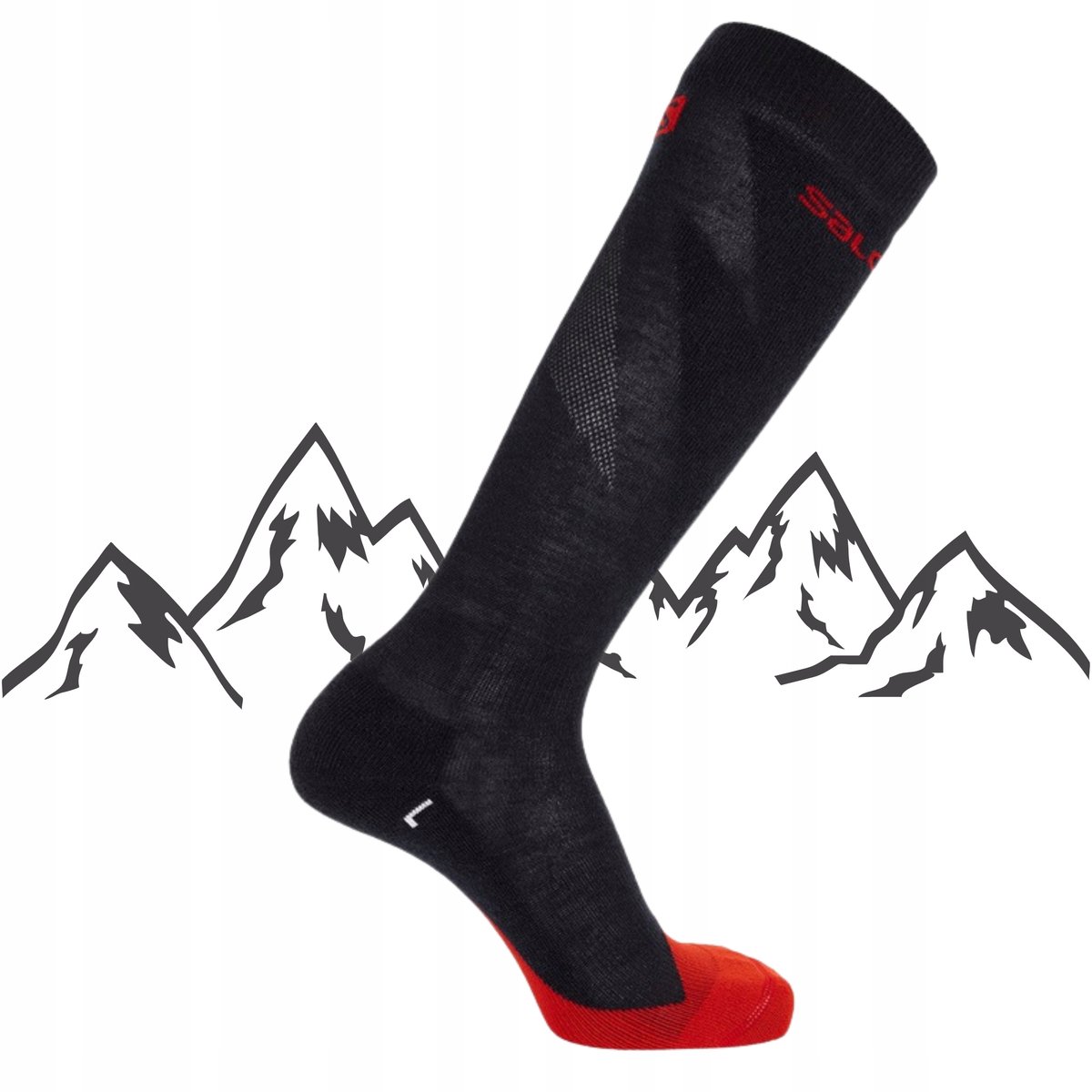 Salomon S/MAX Merino Skisokken Warm & Comfortabel Zwart