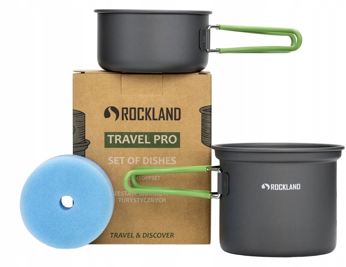 Rockland Travel Pro 2-delige kookset van geanodiseerd aluminium