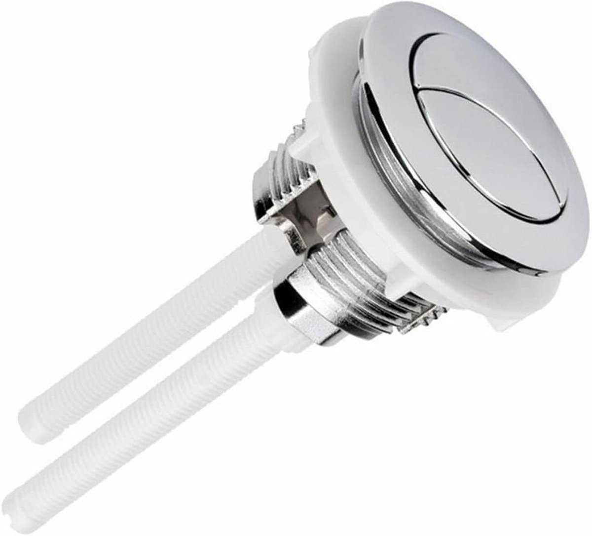 Toiletknop - Spoelknop - Waterbesparing - Dubbele spoeling - 38mm - Zilverkleurig