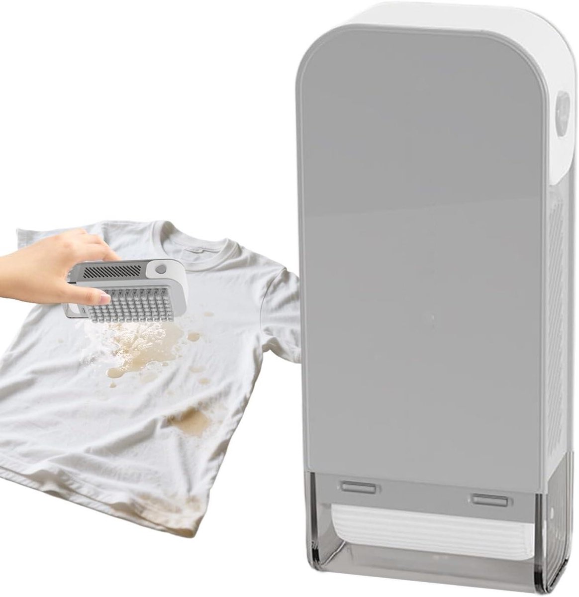 Reis Case - Vlekken Borstel - Kleding Reinigen - Snelle Schuimgeneratie - 9x8.9 cm - Grijs