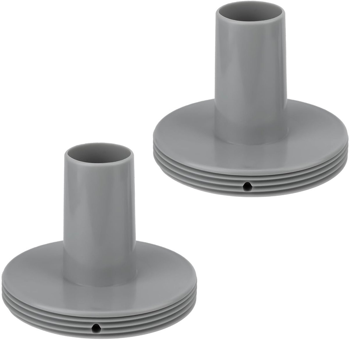 Dailygoods- Zeefconnector 2 Stuks - Vervanging voor Intex Zwembaduitlaatpoorten - PVC - 1-1/4" Fittingen - Grijs - Geschikt voor 26183MW/26165EH/26167E/26175EH/26191EH - Filterconnector