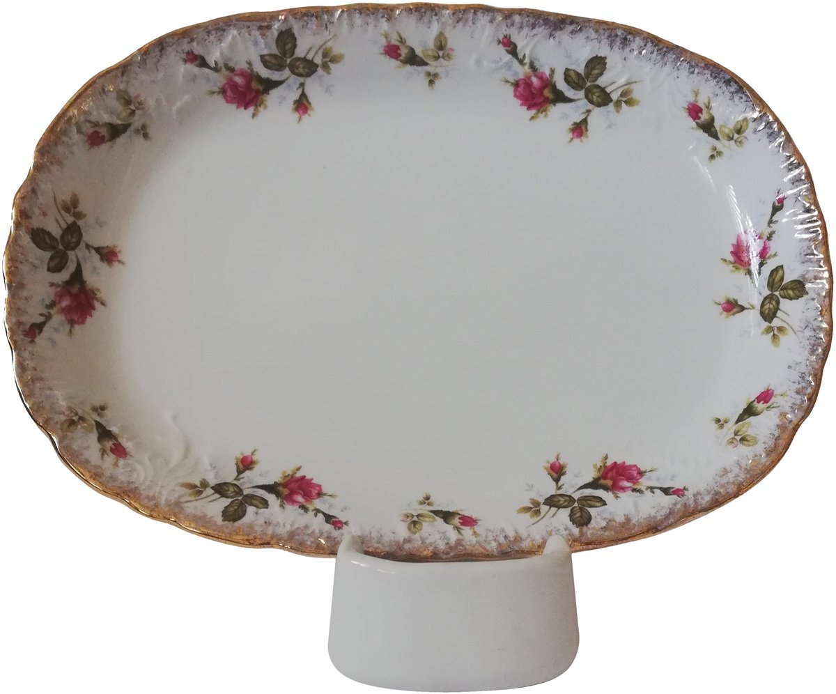 Chodzież Iwona Rococo Ovale Schaal 33 cm - Handbeschilderd met Goud