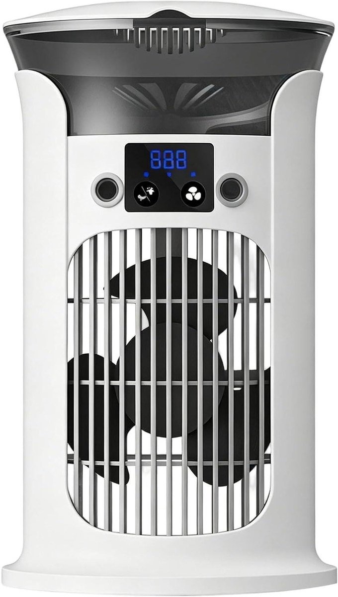 Draagbare Air Cooler - Luchtkoeler Bevochtiger - Persoonlijke Koelte Creëren - Dubbele Spuitmond - 880ml Watertank - Meerdere Kleuren
