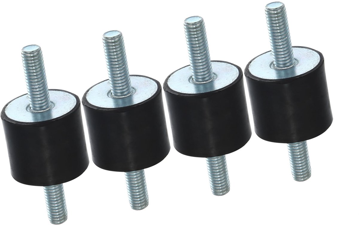 Dailygoods- Rubber Isolator 4 Stuks - Anti Vibratie Beugel 30x25mm - Trillingsdempers - Geluidscontrole - Directe Vervanging - Duurzaam Materiaal - Trillingsdemper