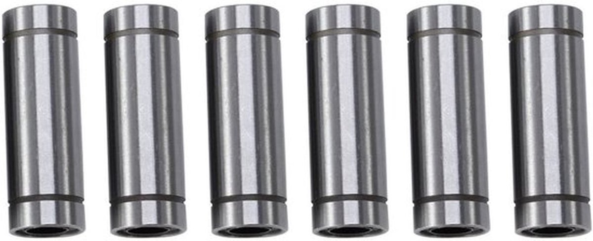 LM8LUU kogellagers - 8 mm binnendiameter - Hoge Kwaliteit - 6 Stuks - Lange Levensduur - Geschikt voor 3D-printers en Machines