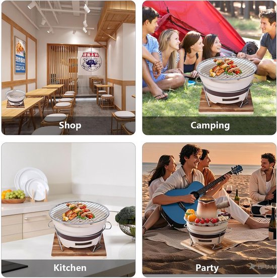 Klei Grill Fornuis - Tafel Grill - Buiten Koken - Hittebestendige Basis - Compact Ontwerp - Niet gespecificeerd — afbeelding 5