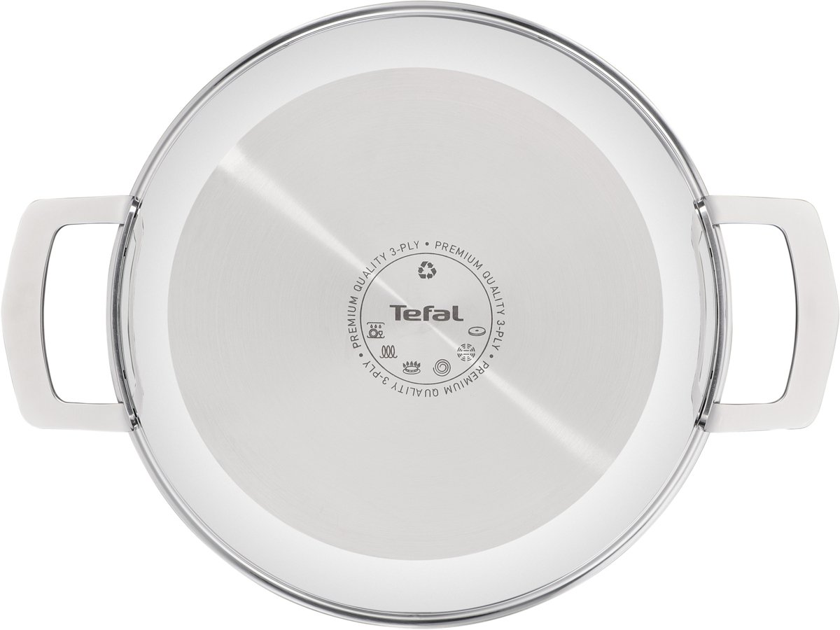 Tefal Emotion+ Gourmet Pan 24cm 4.4L - Inductie, Roestvrij Staal