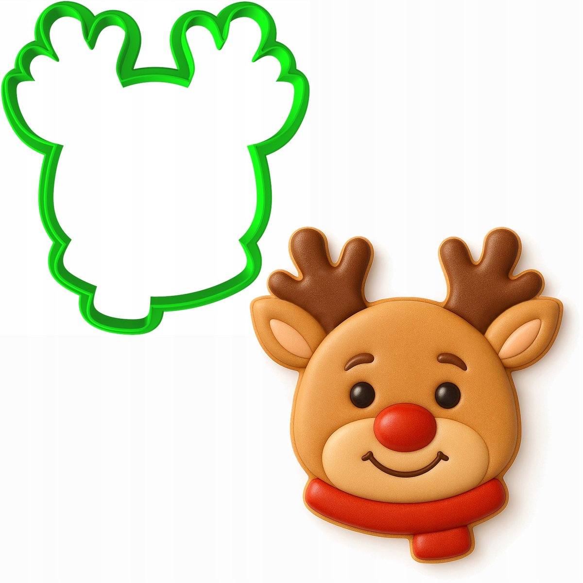 Koekjesvorm Kerst Rendier 8cm - Perfect voor koekjes en peperkoek