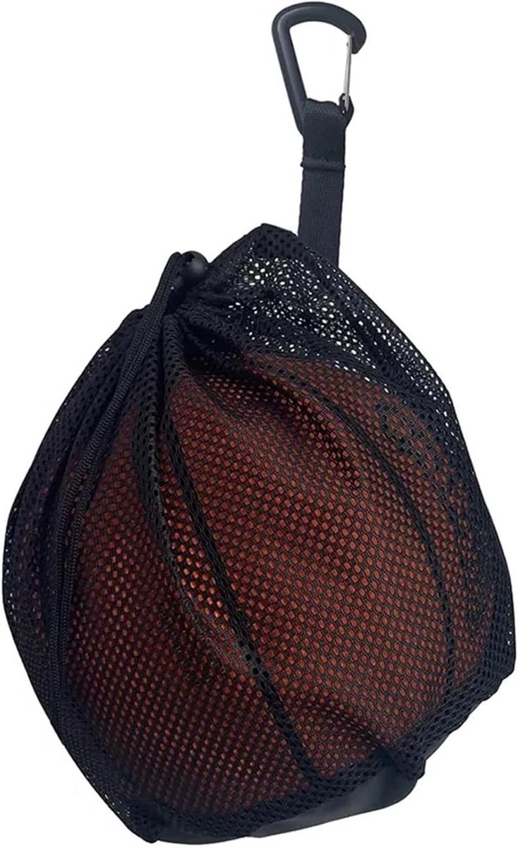 Sporttas met Trekkoord - Bal Opbergtas - Sporten en Reizen - Waterafstotend Materiaal - One Size - Zwart