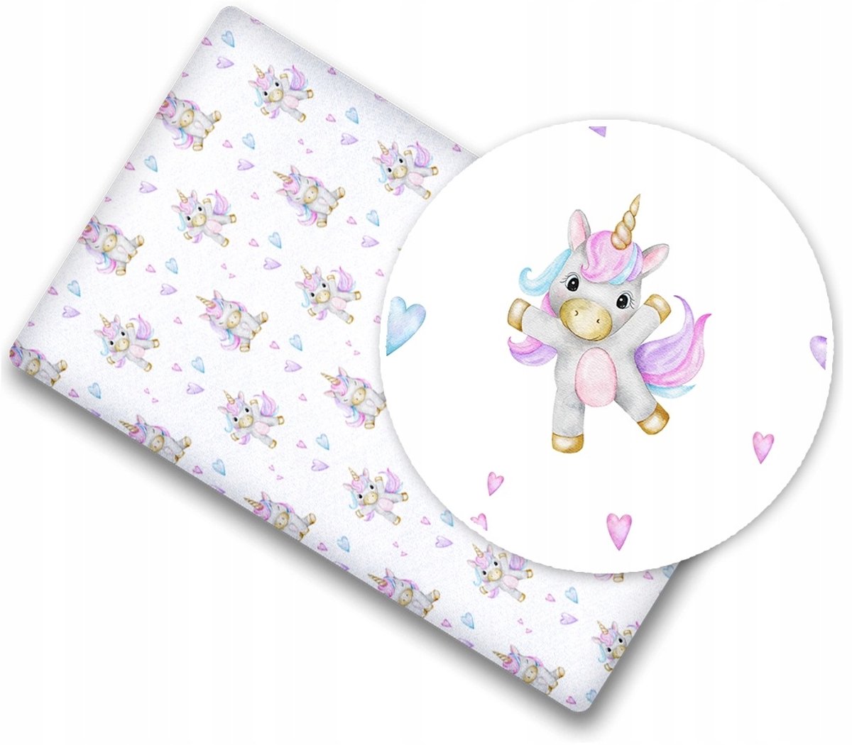 Babymam Hoeslaken 120x60cm met Elastiek - 100% Katoen - Eenhoorn