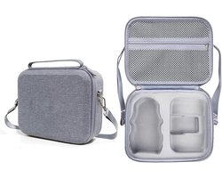 Draagbare hardcase organizer tas voor DJI Mini 3 en Mini 3 Pro drone met schouderriem en accessoires, grijs, ideaal voor reizen
