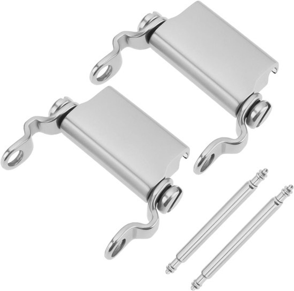 Horlogeadapter - 20mm lugbreedte - roestvrij staal - veerstift - omvormer - horloges - geschikt voor - zilver 2 stuks adapter compatibel met horloges