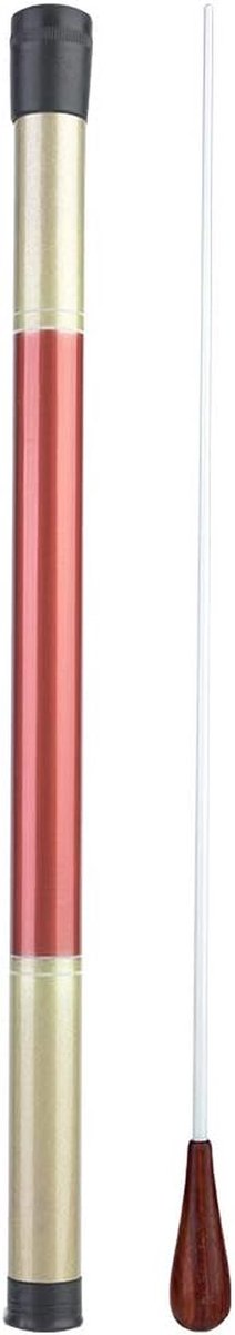 Dirigentstok Houten - Muziekstok Batons - Orkest Dirigeren - Peervormige Greep - 38.7 CM Lengte - Natuurlijk Hout