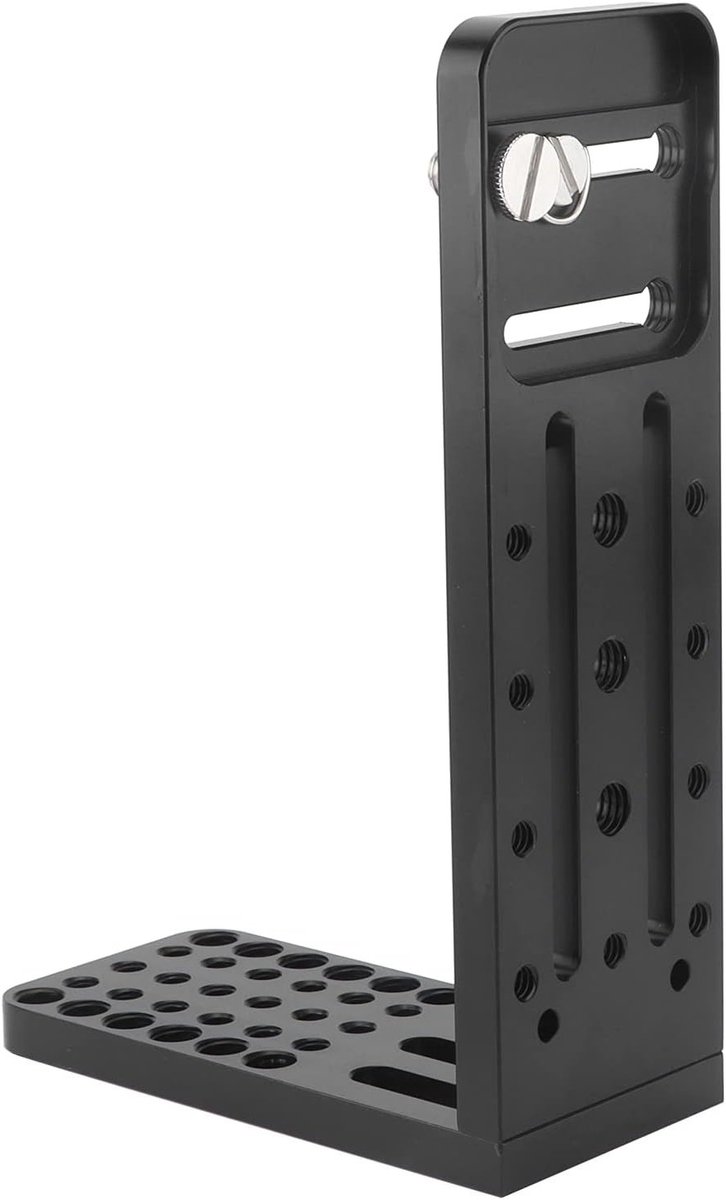 L Bracket Plate voor DSLR Camera's, Universele Quick Release Plaat met 1/4 Inch en 3/8 Inch Schroefgaten, Geschikt voor Video-opnames tot 20kg/44.1lb