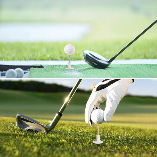 Dailygoods- Golf Tee Houder Wit - Rubberen Golf Tee - Houten Bal van Dailygoods — afbeelding 4