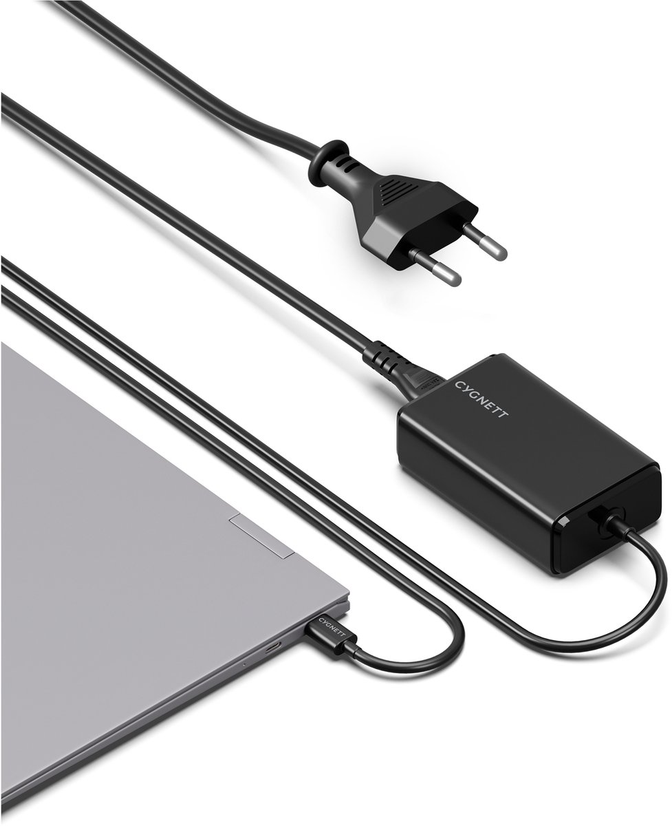 Cygnett PowerMaxx 65W GaN USB-C Laptop Charger - Zwart
