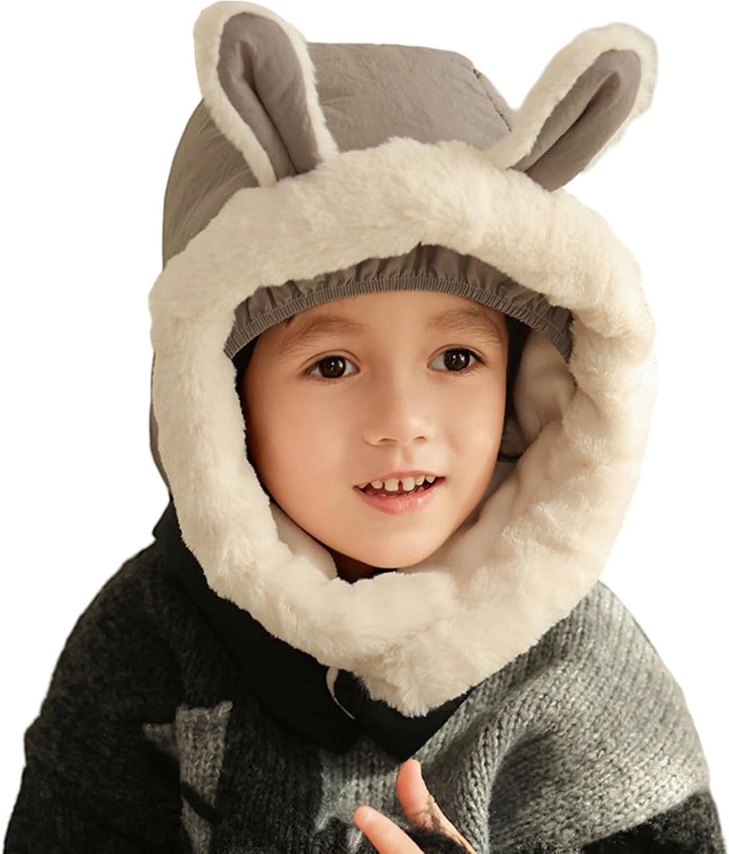 Thermische Fleece Balaclava voor Kinderen, 2-in-1 Ski Masker, Multifunctionele Winddichte Hoed met Nekbescherming voor Jongens en Meisjes