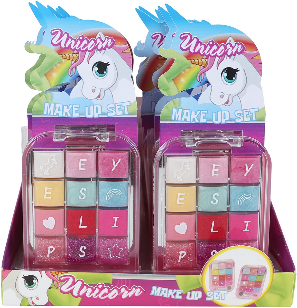 Unicorn make-up set 6 lipgloss/6 oogschaduw 81.436.VM.