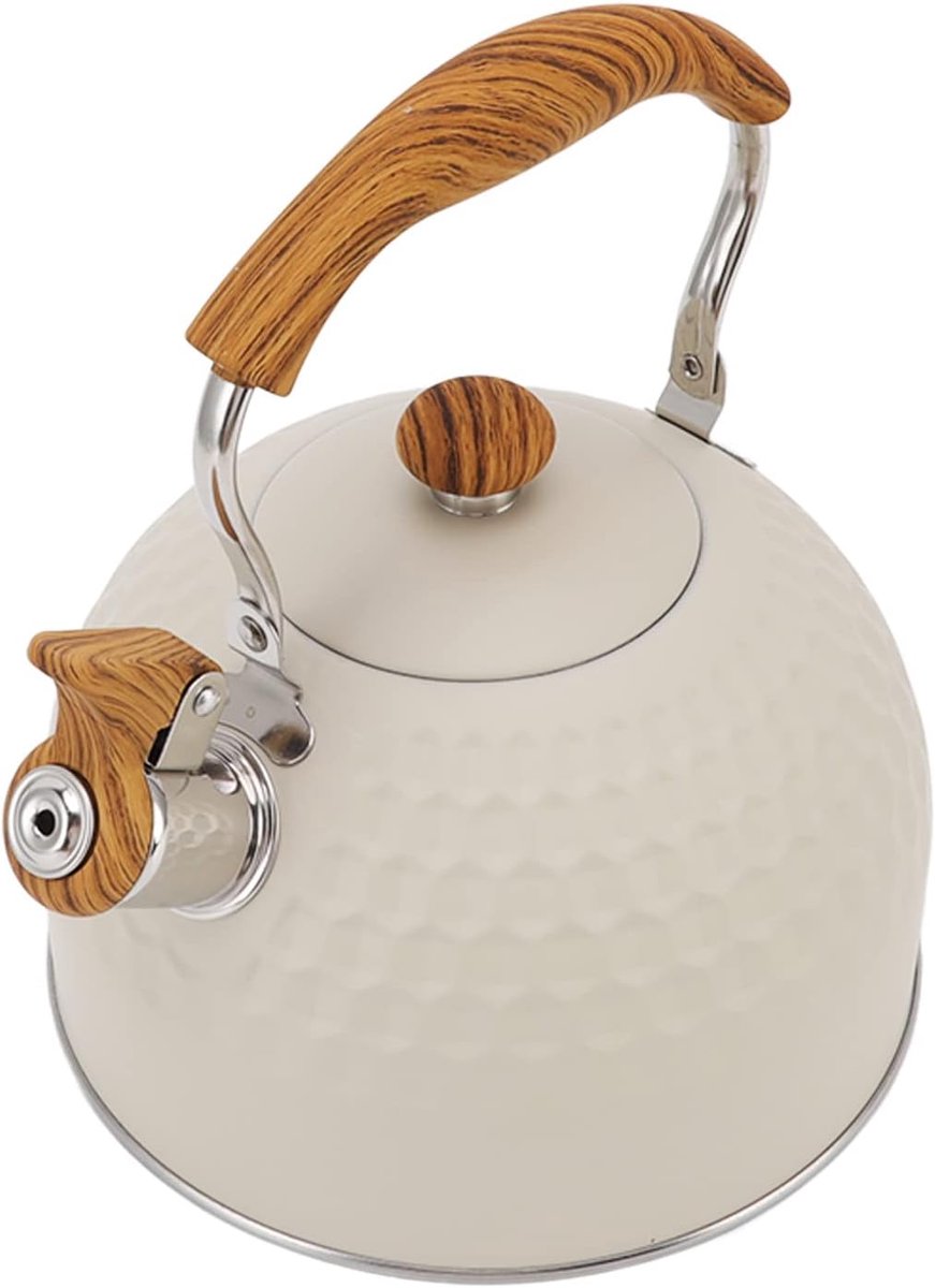 Fluitketel - Waterkoker - Thee Zetten - Snel Verwarmend - 25 Liter - Wit