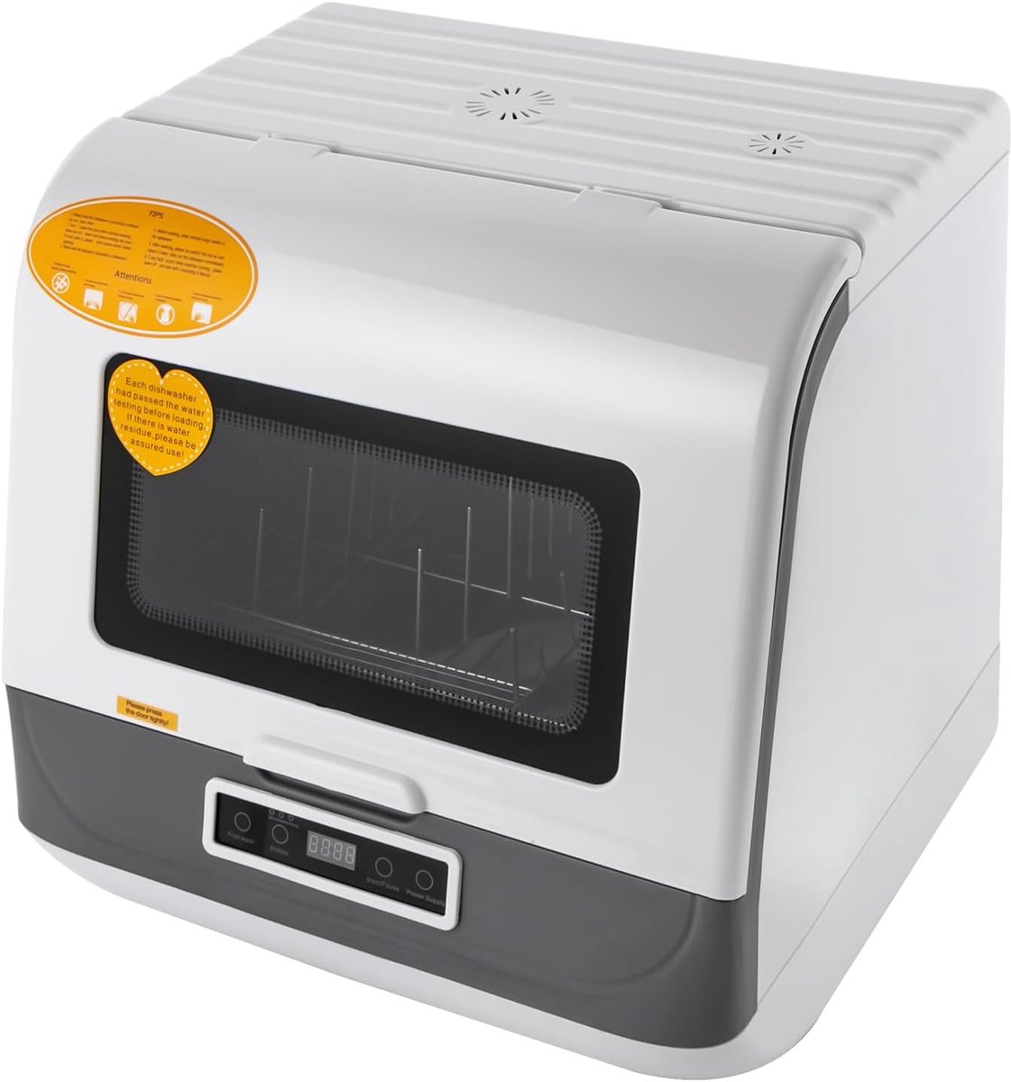 Compacte Vaatwasser Tafelmodel Apparaat Kleine Keuken Snelle Wasprogramma's 45 x 40 x 45 cm Wit