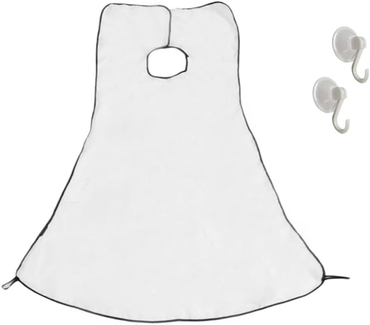 Baard Catcher - Baard Schort - Netjes Trimmen - Waterdicht Polyester - 47 x 27 Inch - Wit