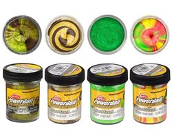 Powerbait EU Glitter Trout Bait Fruits 50g – Forelpasta met Fruitgeur en Glitter - Kleur : Kiwi Cool