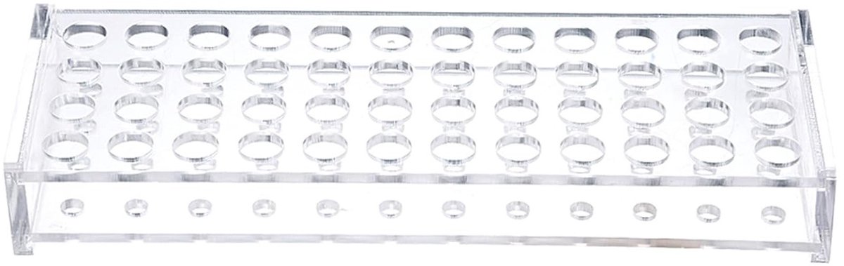 Acryl Testbuis Houder voor 2 ml Laboratorium Tubes, Transparant, 48 Compartimenten, Ideaal voor Laboratoria en Onderzoek