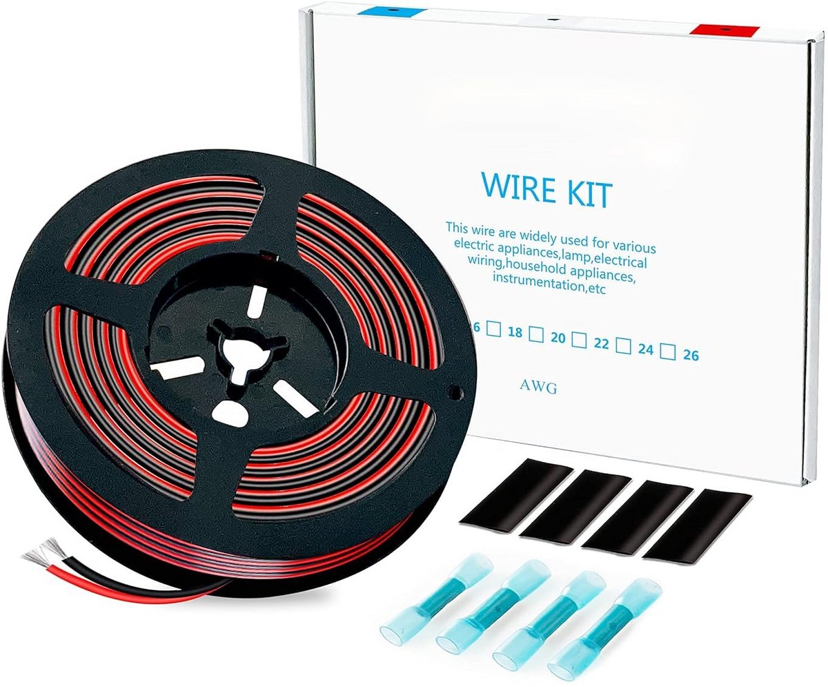 Siliconen elektriciteitskabel - Flexibele draad - Elektrische projecten - Hittebestendig ontwerp - 20 meter - Zwart en rood