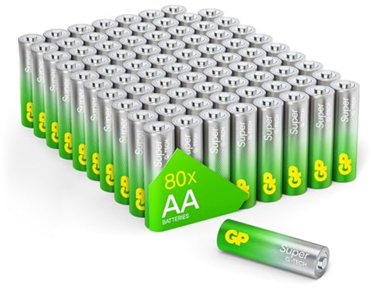 Batterijen AA - Mignon Batterijen - Apparaten Voeden - Super Alkaline Technologie - 80 stuks - Zilver