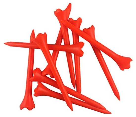 Golf Tees - Plastic Tees - Golfen Verbeteren - Lage Weerstand Kop - 2 3/4 Inch - Oranje van GOLF — afbeelding 2
