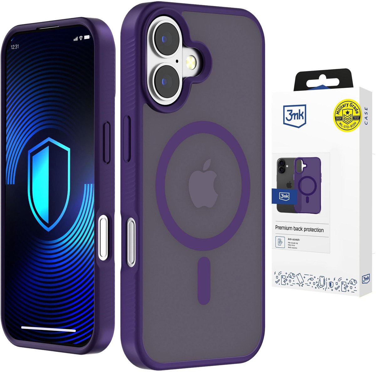 3Mk Smoke Magcase Voor Apple Iphone 16 Met Magnetische Sluiting En Tpu-Bescherming