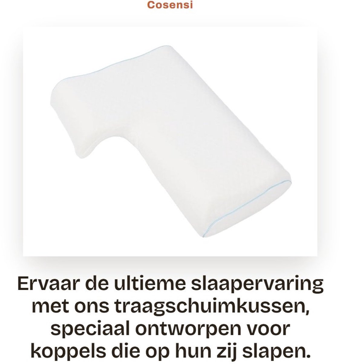 Dailygoods- Traagschuimkussen Ergonomisch Ontwerp - Zijslaap Kussen - Antidrukhandkussen - Comfortabel Kussen - Ondersteuning Hoofd/Nek - Langzaam Rebound Materiaal - Zijslaapkussen