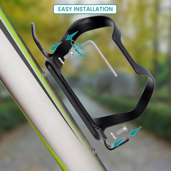 Zwarte Fiets Drinkfles Houder - Lichtgewicht en Stevige Fleshouder voor Race- en Mountainbikes — afbeelding 5