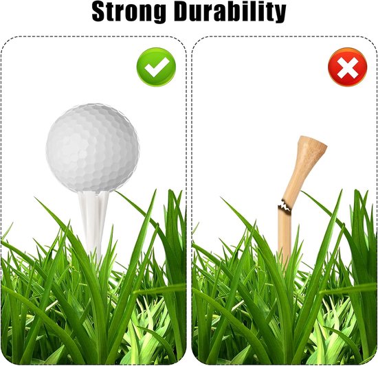 50 Stuks Korte Golf Tees - 38mm Kunststof Golfaccessoires voor Training en Oefeningen van Merkloos — afbeelding 5