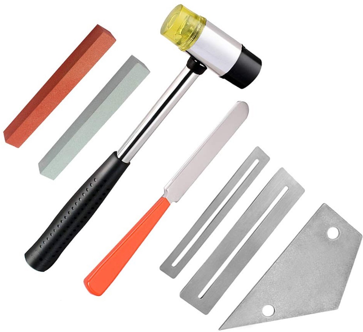 Dailygoods- Fret Crowning File - Roestvrij Stalen Nivelleringsset - Fret Rocker - Fingerboard Protectors - Luthier Gereedschap - Ergonomische Handgreep - Gitaar Gereedschap
