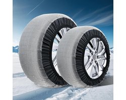 Sneeuwsokken Auto - Textiel Kettingen - Veilig Rijden - EN 16662-1 Certificering - XXL Set - Grijs