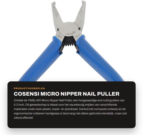 Dailygoods - Micro Nipper Nail Puller - End Cutting Pliers 5.2 Inch van Chrome Vanadium Staal van Dailygoods — afbeelding 4