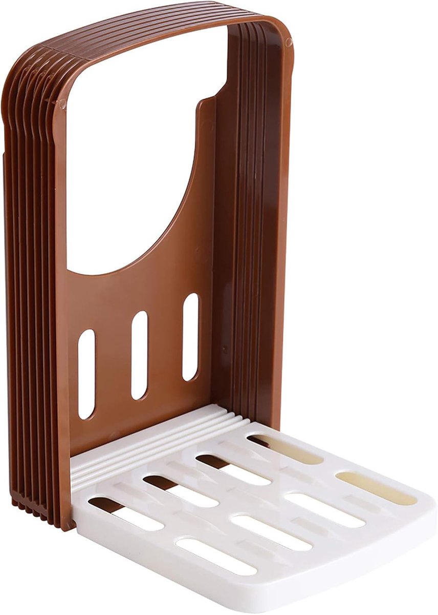 Broodsnijmachine - Opvouwbare snijder - Gelijkmatig snijden - 4 diktes instelbaar - 22 x 14 cm - Wit