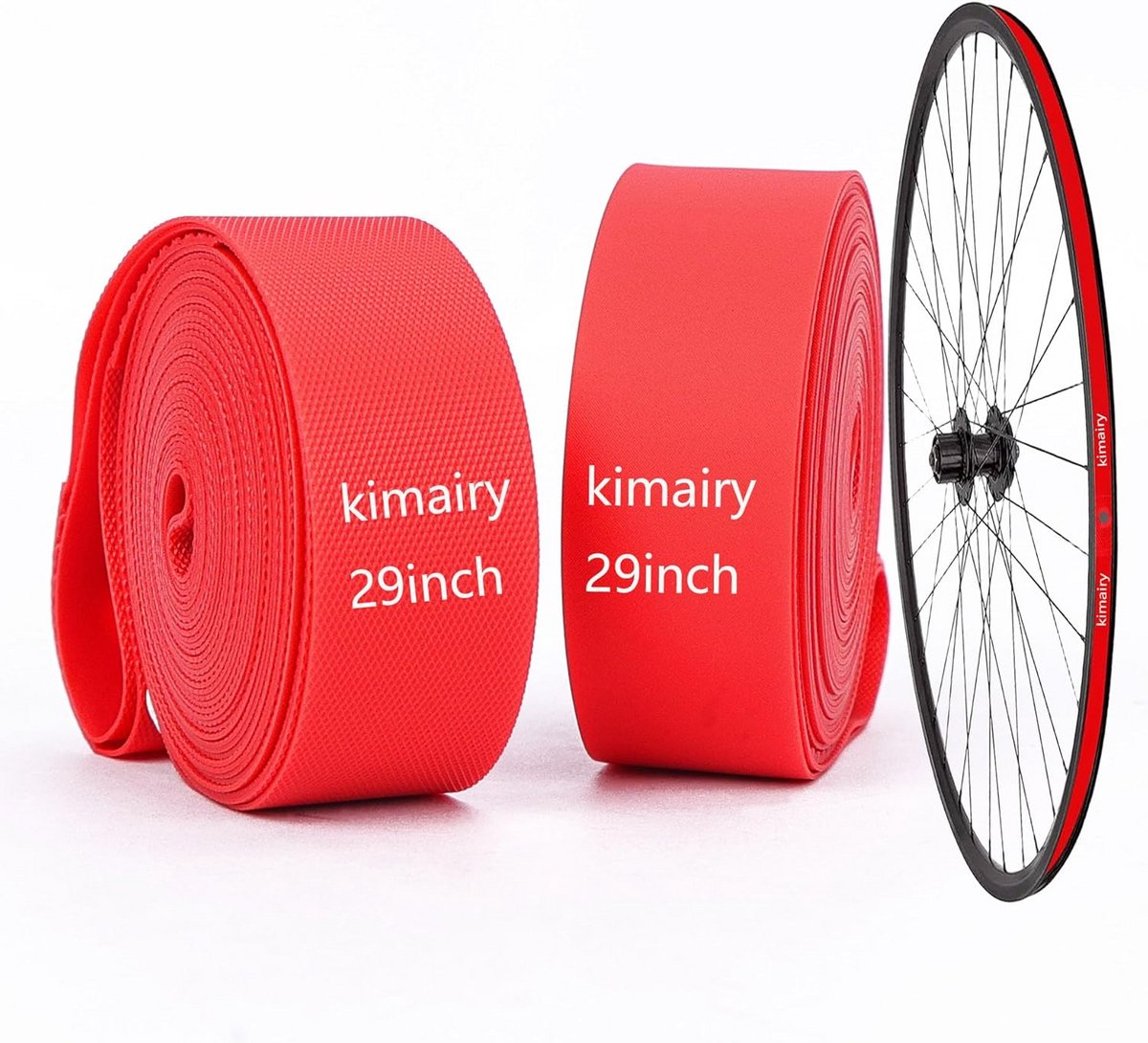Fietsvelgvoeringstrips - Bandenbescherming - Binnenbanden beschermen - Voorkomt lekrijden - 2 stuks 26 inch - Rood