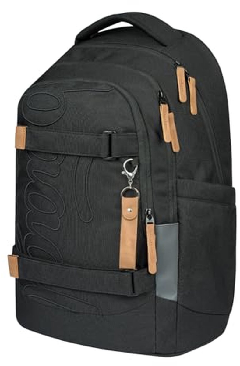 Schoolrugzak - Kinderrugzak Tienerrugzak - Dagelijks Gebruik - Met Laptopvak - 30 Liter - Zwart