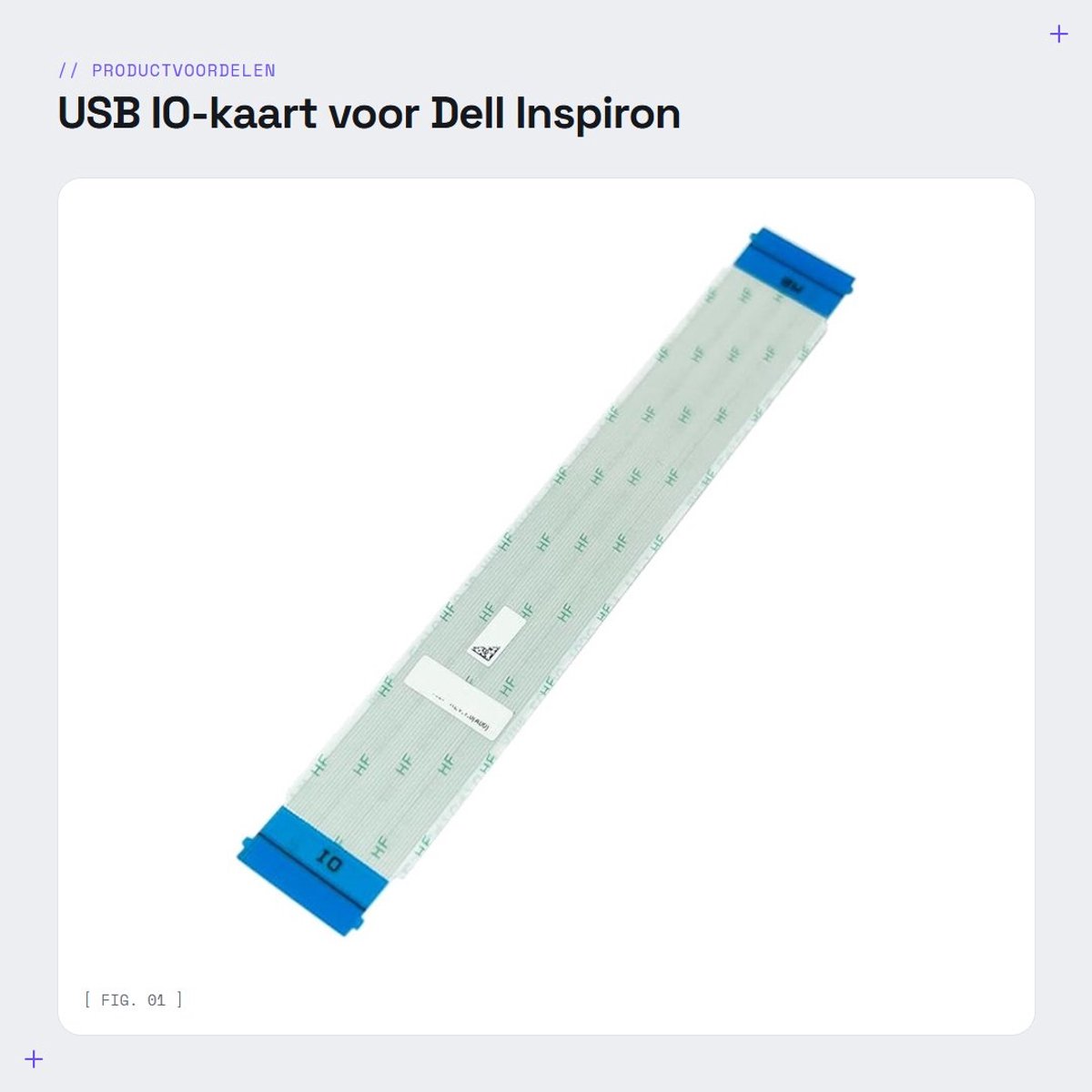 Dailygoods - USB IO-kaart voor Dell Inspiron 15 Laptops
