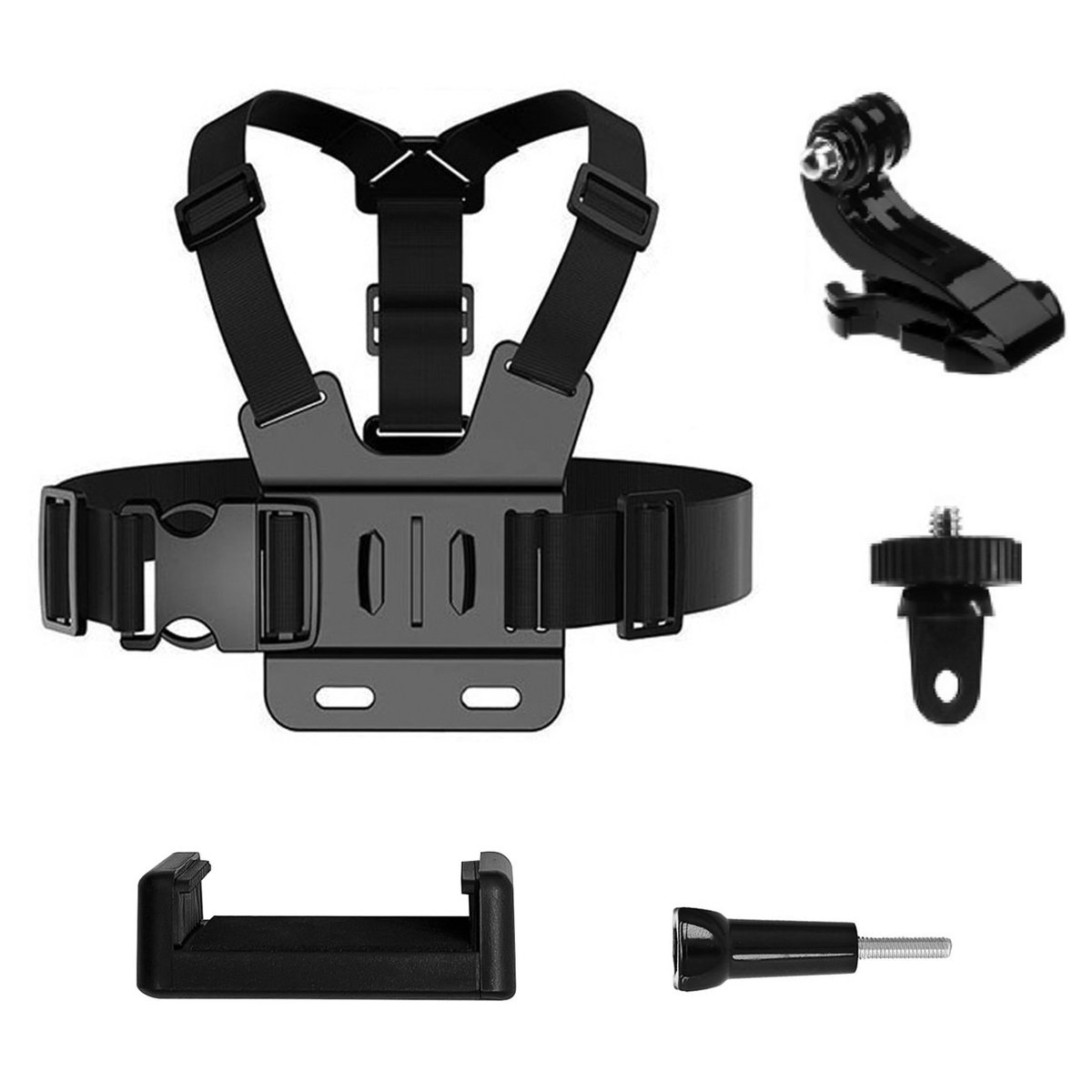Hurtel Accessoire Kit - Sportactiecamera - Borstband - 5-in-1 - Compatibel
