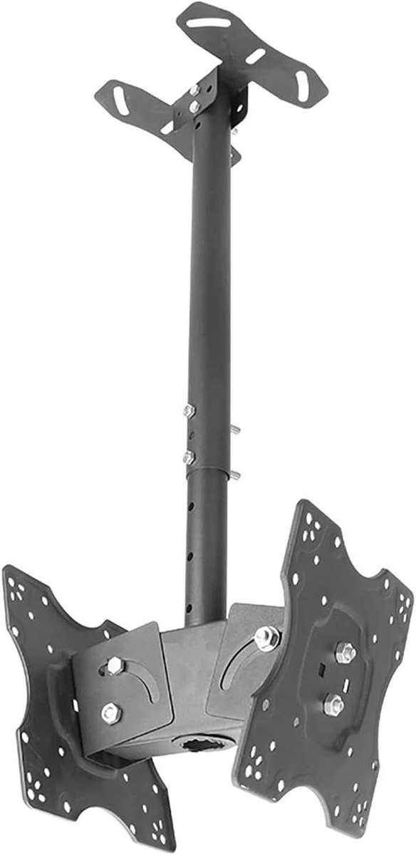 Dubbele Tv Beugel - Plafondhouder - Ruimte Besparen - Flexibel Draaien - Tot 32 Inch - Zwart