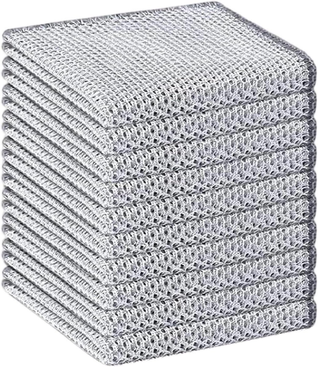 Vaatdoeken Metaaldraad - Schuursponsjes - Keuken Reinigen - Krasvrije Vezels - 10 Stuks - Zilver