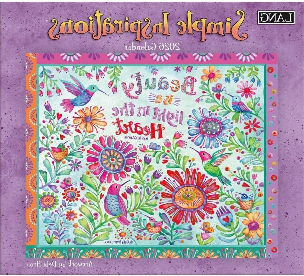 Wandkalender 2026 - Jaarkalender planner - Organiseer je jaar - Inspirerende kunst - 34 x 30 cm - Multicolor