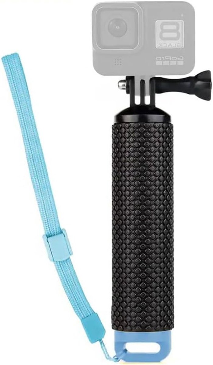 Drijvende Camera Stick voor Actiecamera's - Waterdichte Selfie Stick en Handgreep voor Avontuurlijke Opnamen met GoPro en Akaso - Blauw