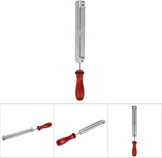 Kettingzaag Slijpset - Vijlhouders - Kettingonderhoud - Duurzaam Staal - 4mm Vijl - Houtkleur — afbeelding 2