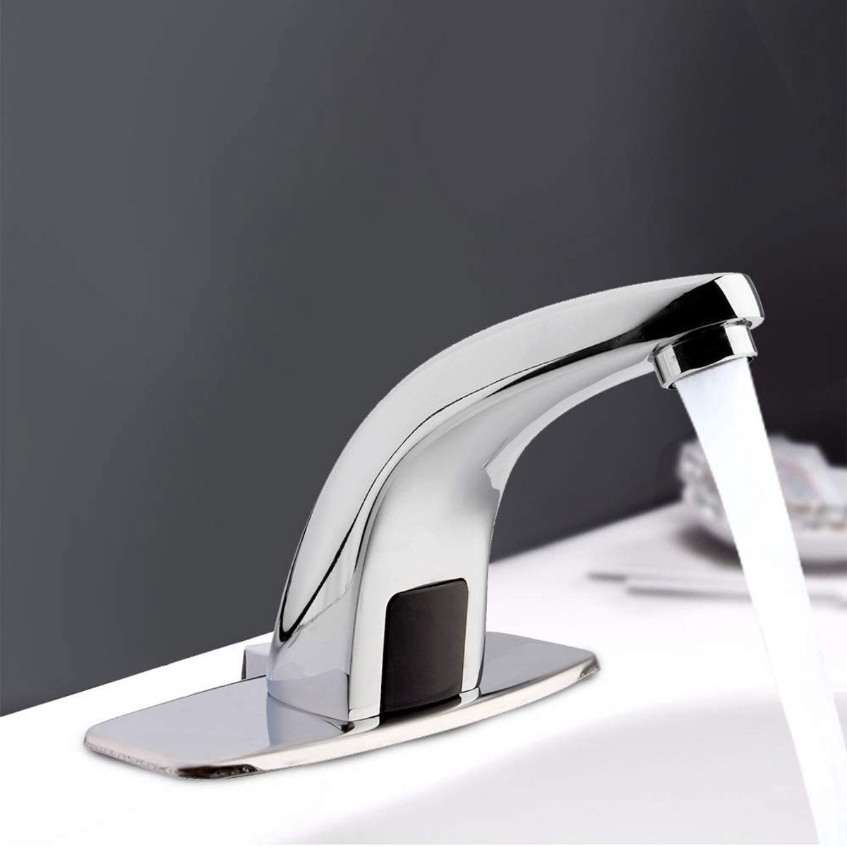 ONF3 - Automatische Sensorkraan - Infrarood Sensor Kraan - Energiezuinig en Hygiënisch - Chroom - Geschikt voor Badkamer en Keuken - Modern Design