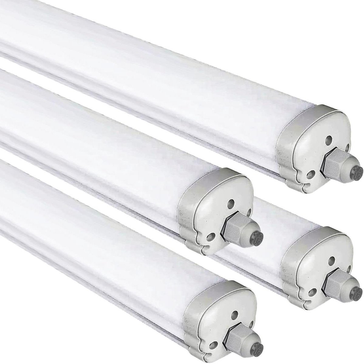 LED buislamp set - Vochtwerende lamp - Werkplaats verlichten - Hoge IP65 bescherming - 150 cm - Wit