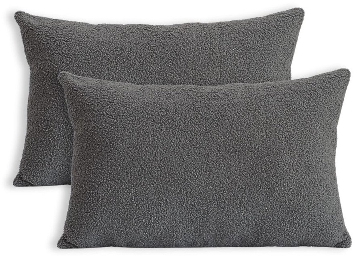 LuMali Kussensloop Grafiet 30x50 cm - Kinder Kussensloop - Toddler Pillow Case - OEKO-TEX®
